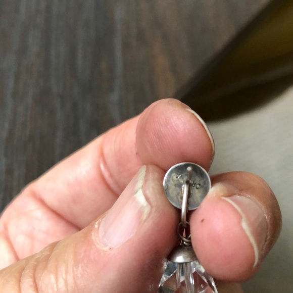 Quartz crystal pearl drop earrings - Picture 3 of 8